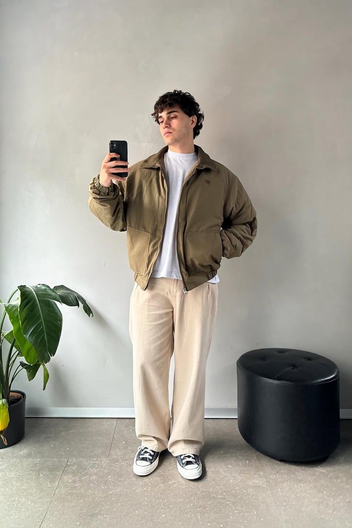 2FT Nakışlı  Yaka Ribanalı  Bomber Mont