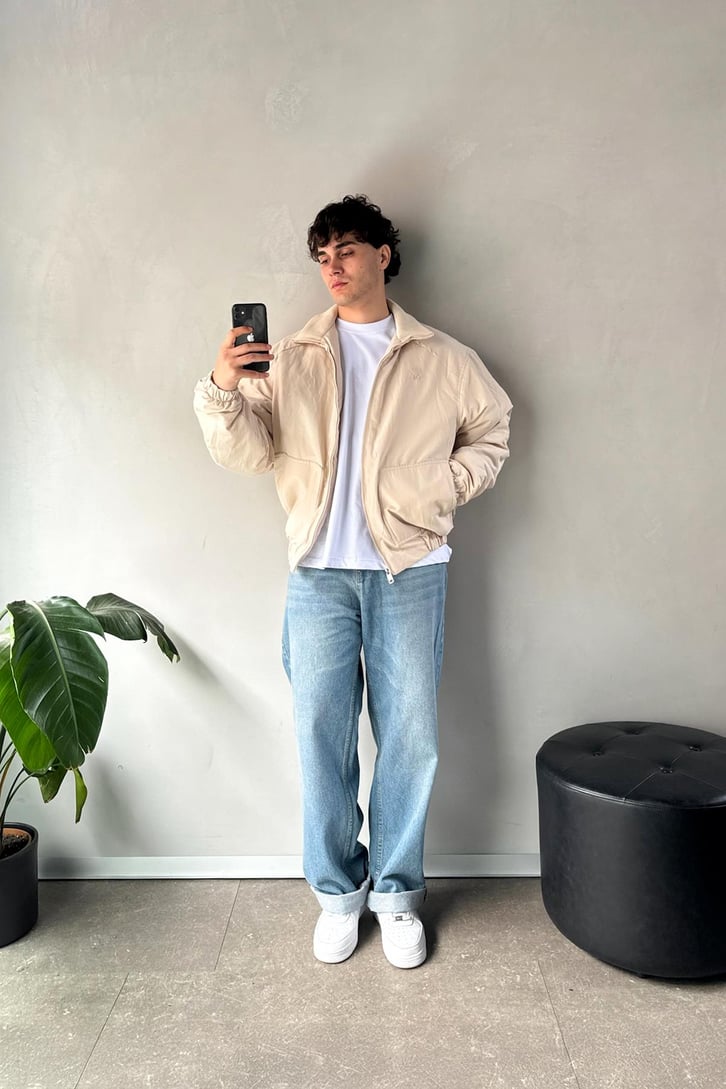 2FT Nakışlı Yaka Ribanalı  Bomber Mont