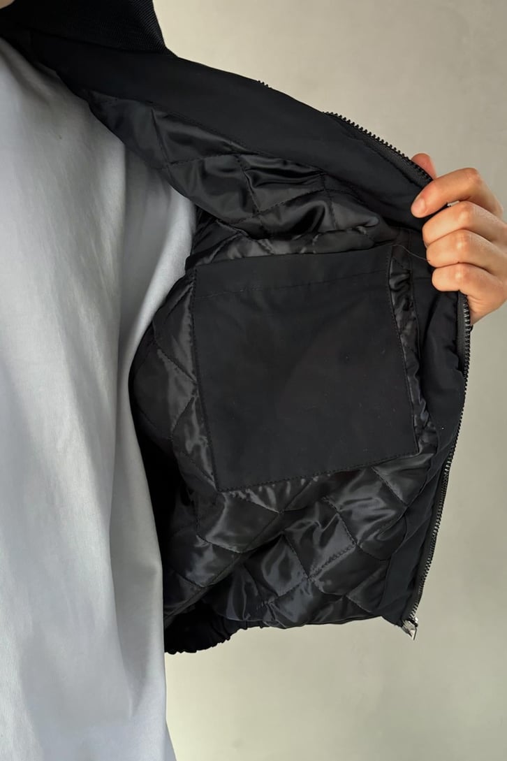 2FT Nakışlı  Yaka Ribanalı  Bomber Mont