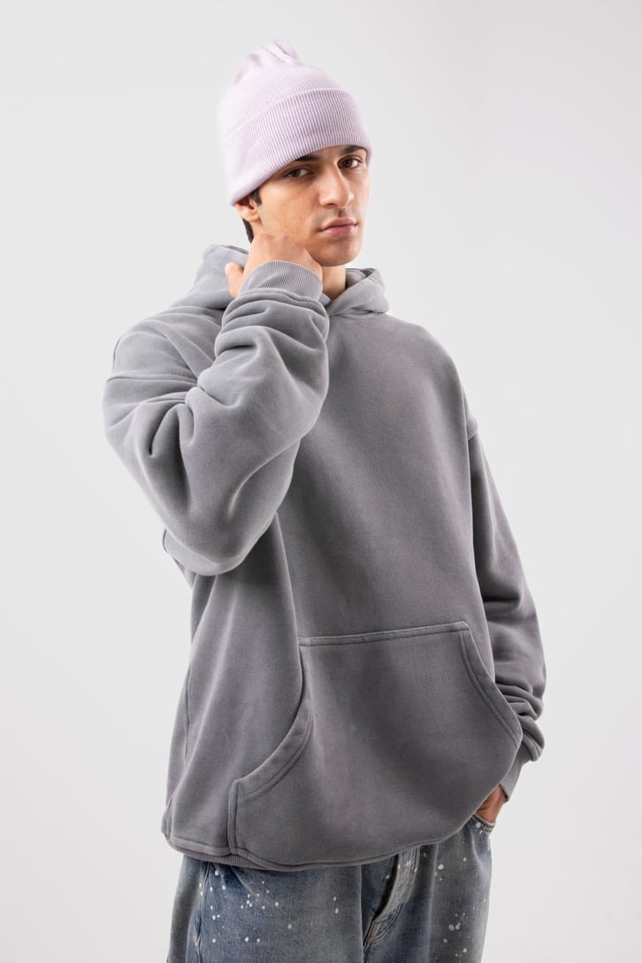 500 GSM Premium Basic Acid Wash Oversize Hoodie