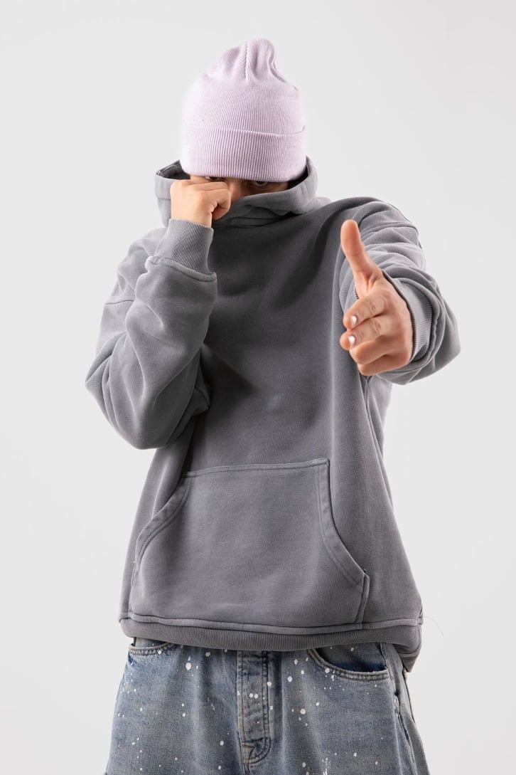 500 GSM Premium Basic Acid Wash Oversize Hoodie