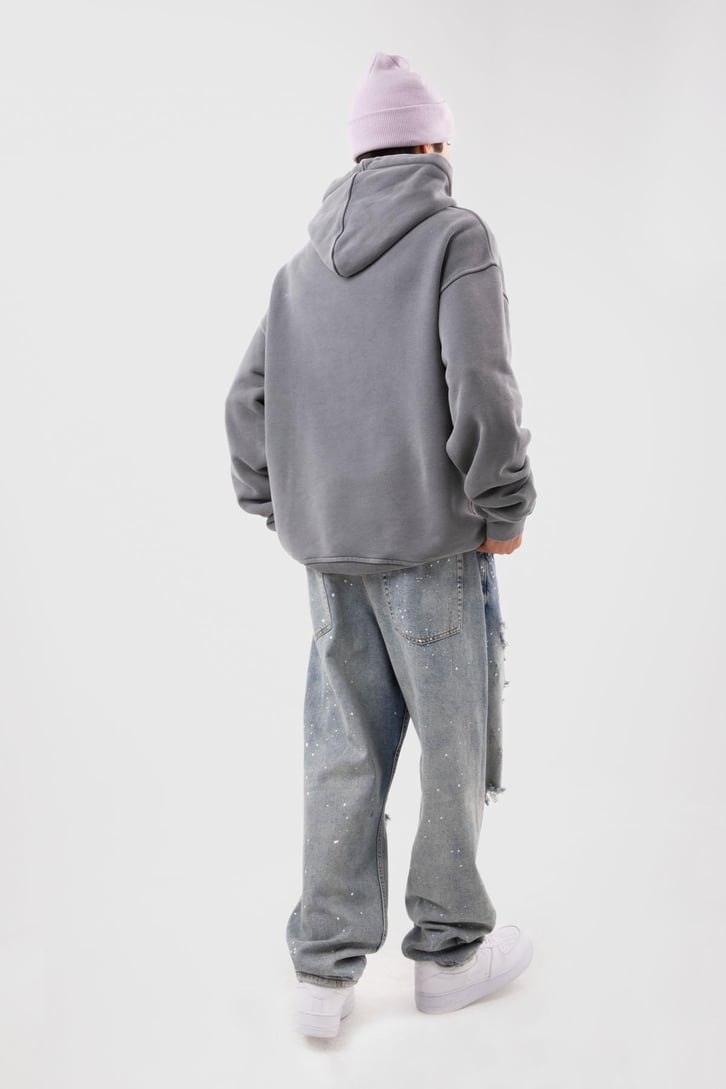 500 GSM Premium Basic Acid Wash Oversize Hoodie