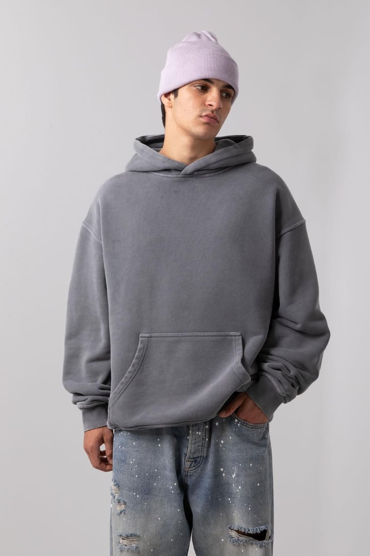 500 GSM Premium Basic Acid Wash Oversize Hoodie