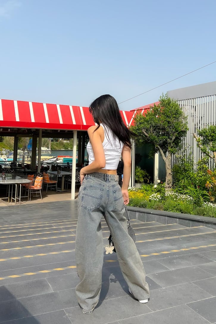 90's Vintage Kadın Baggy Jean