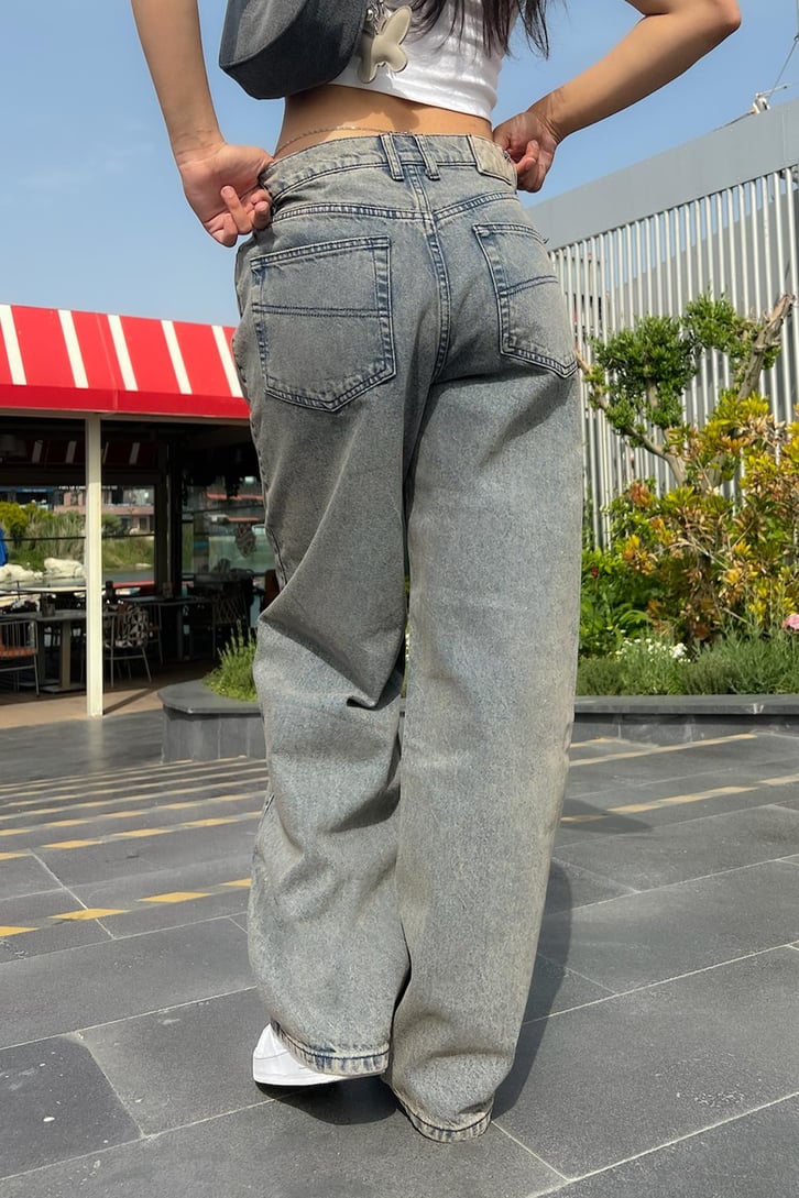 90's Vintage Kadın Baggy Jean