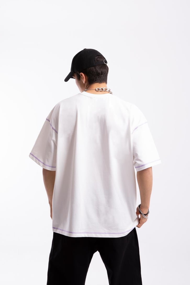 999 Eye Baskılı Oversize Tshirt