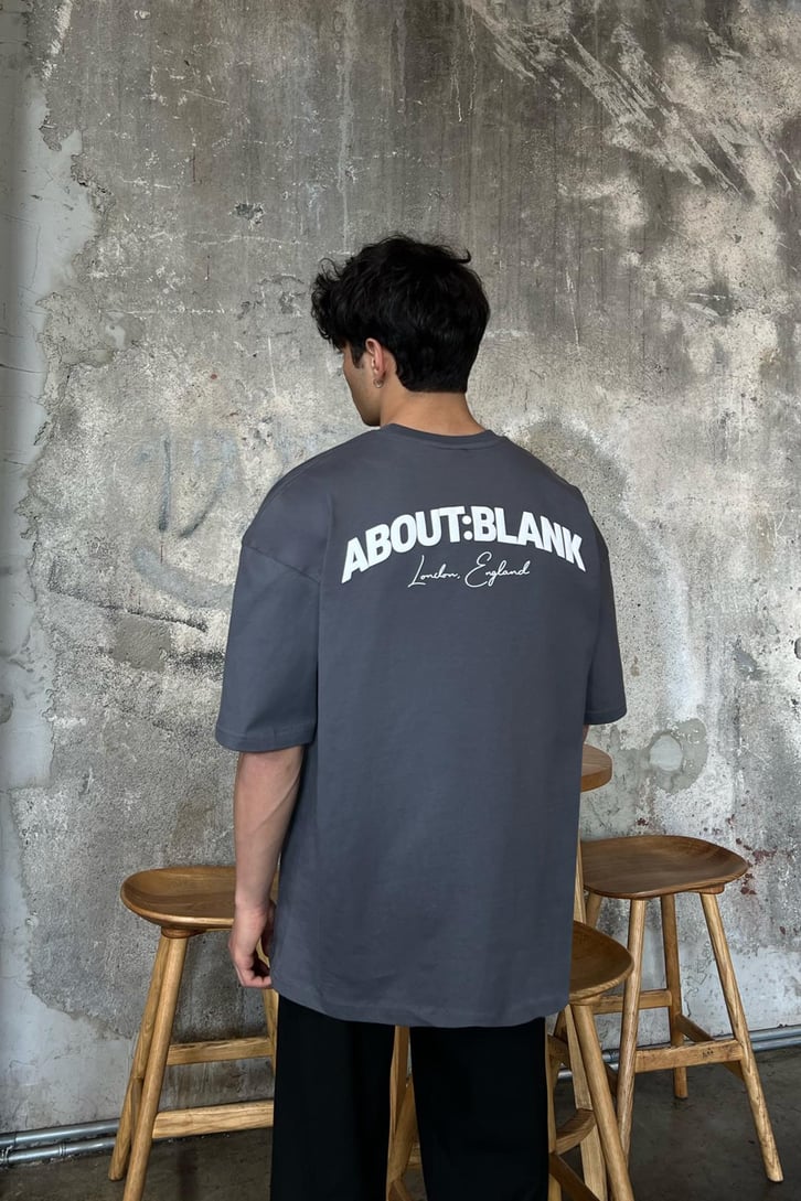 About Baskılı Füme Oversize Tişört