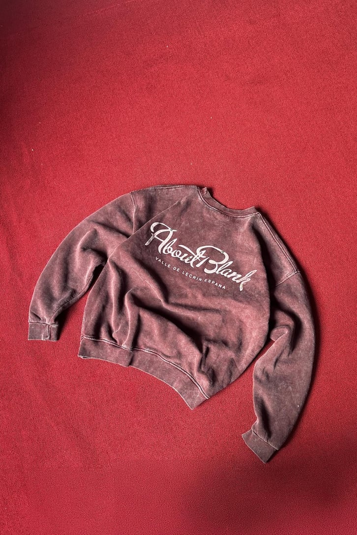 About Blank Baskılı Crop Sweatshirt