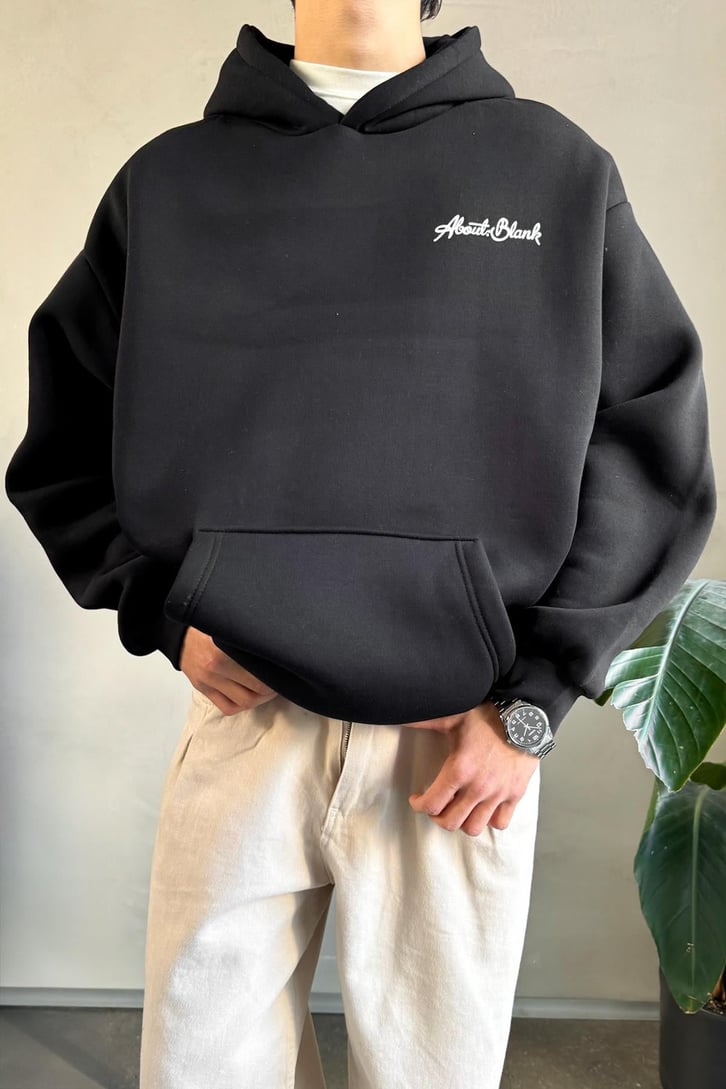 About Blank Baskılı Oversize Hoodie