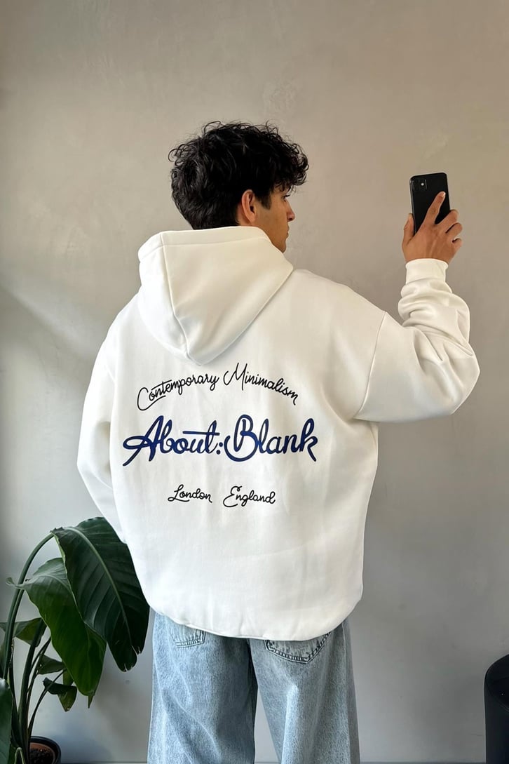 About Blank Baskılı Oversize Hoodie