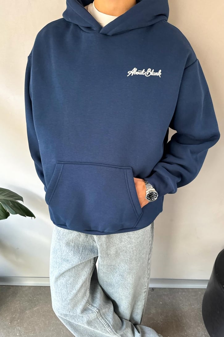 About Blank Baskılı Oversize Hoodie