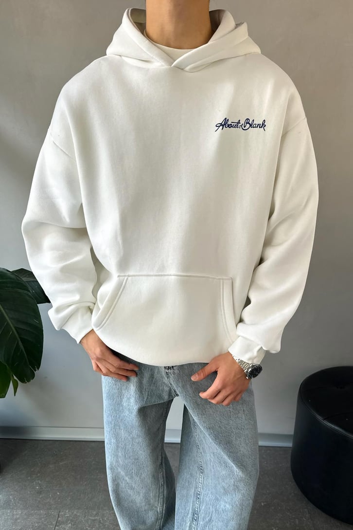 About Blank Baskılı Oversize Hoodie