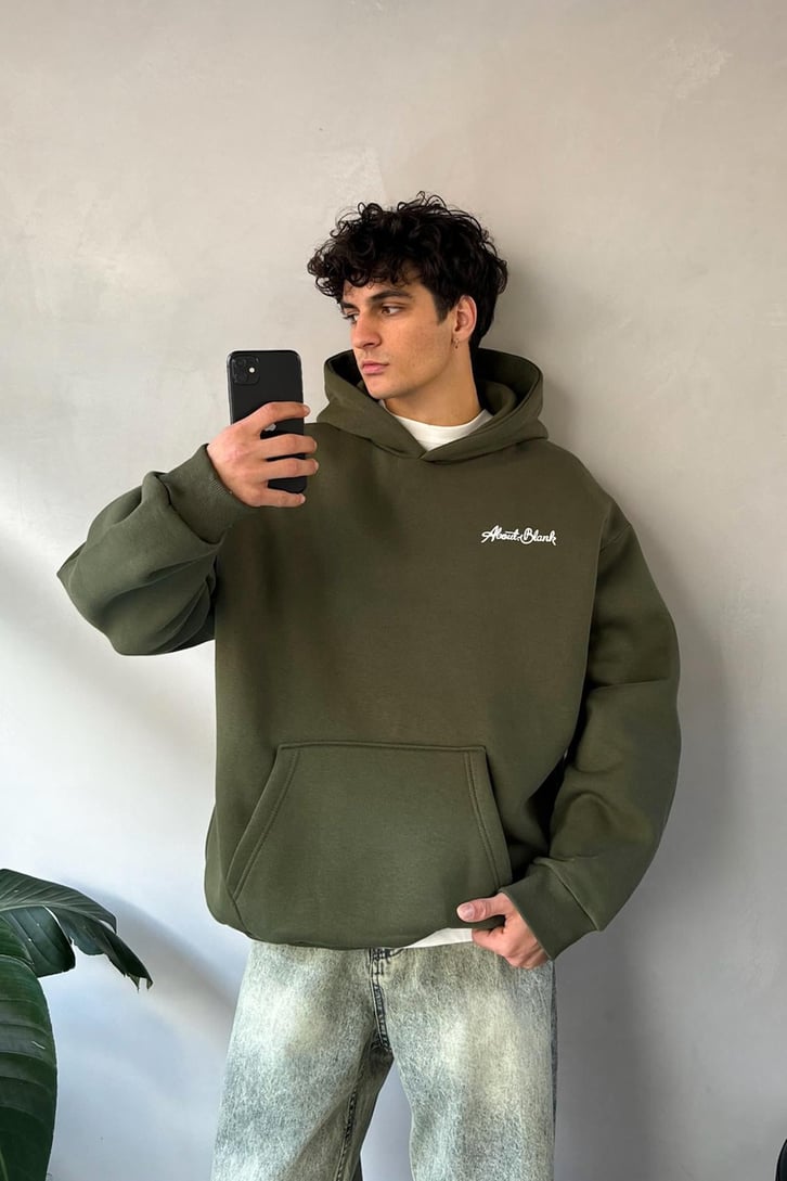 About Blank Baskılı Oversize Hoodie