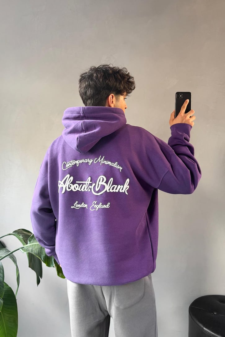 About Blank Baskılı Oversize Hoodie