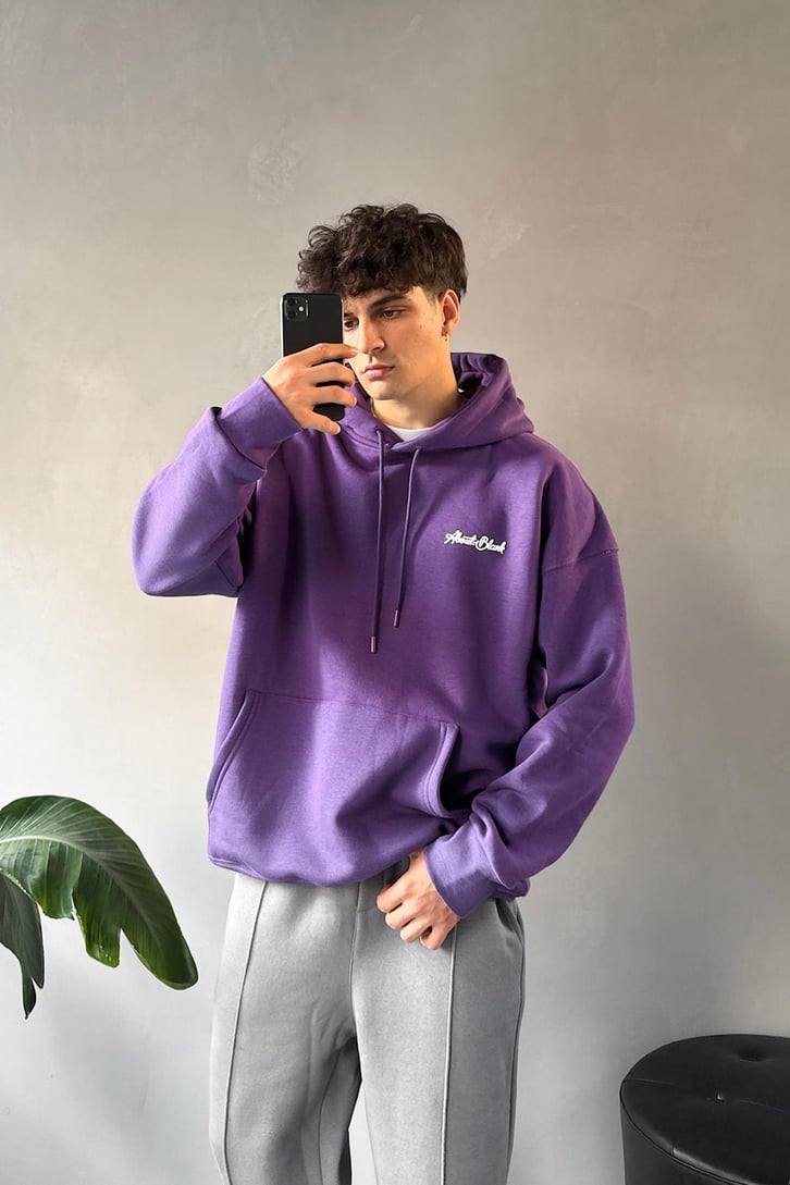 About Blank Baskılı Oversize Hoodie