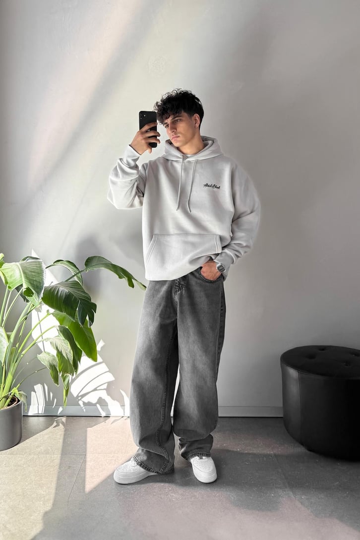About Blank Baskılı Oversize Hoodie