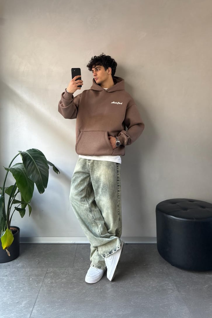 About Blank Baskılı Oversize Hoodie