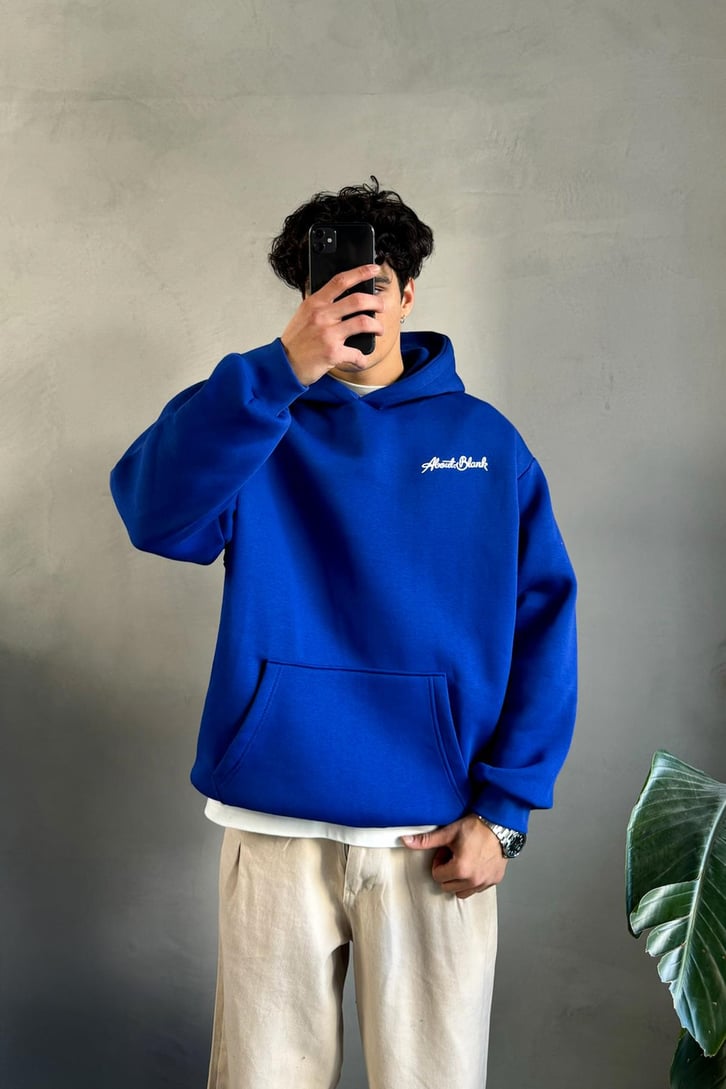 About Blank Baskılı Oversize Hoodie