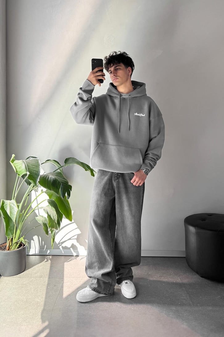 About Blank Baskılı Oversize Hoodie