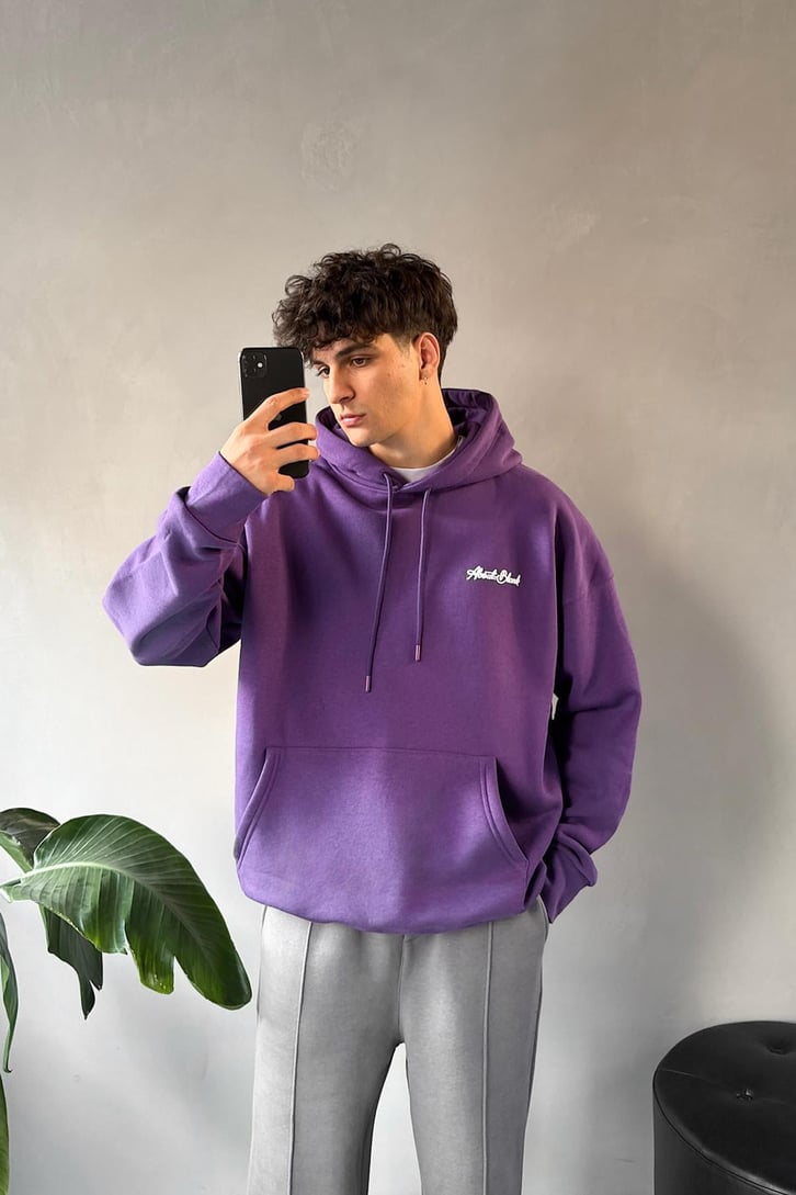 About Blank Baskılı Oversize Hoodie