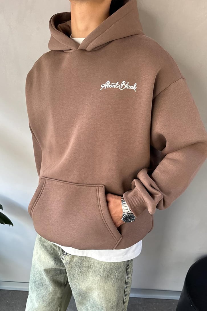 About Blank Baskılı Oversize Hoodie