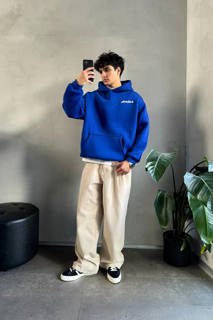 About Blank Baskılı Oversize Hoodie