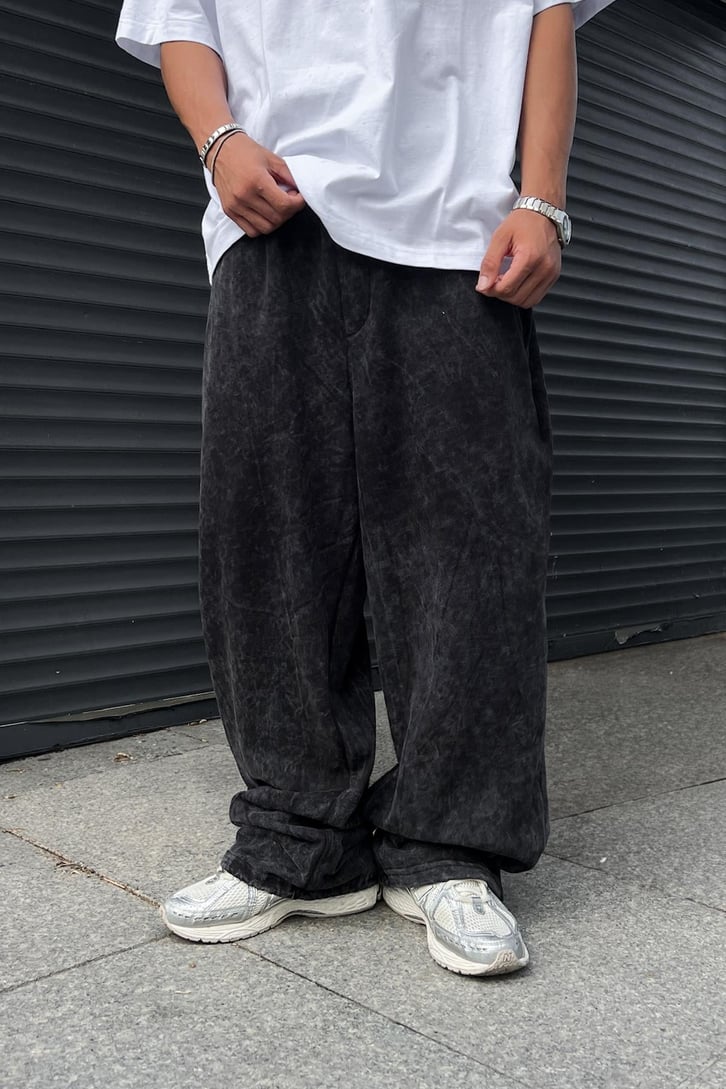 Acid Wash Ayarlanabilir Paça Eşofman Altı