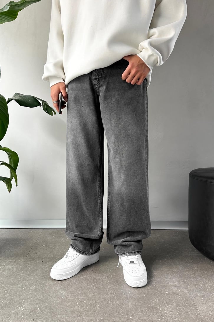 Acid Wash Basic Baggy Jean