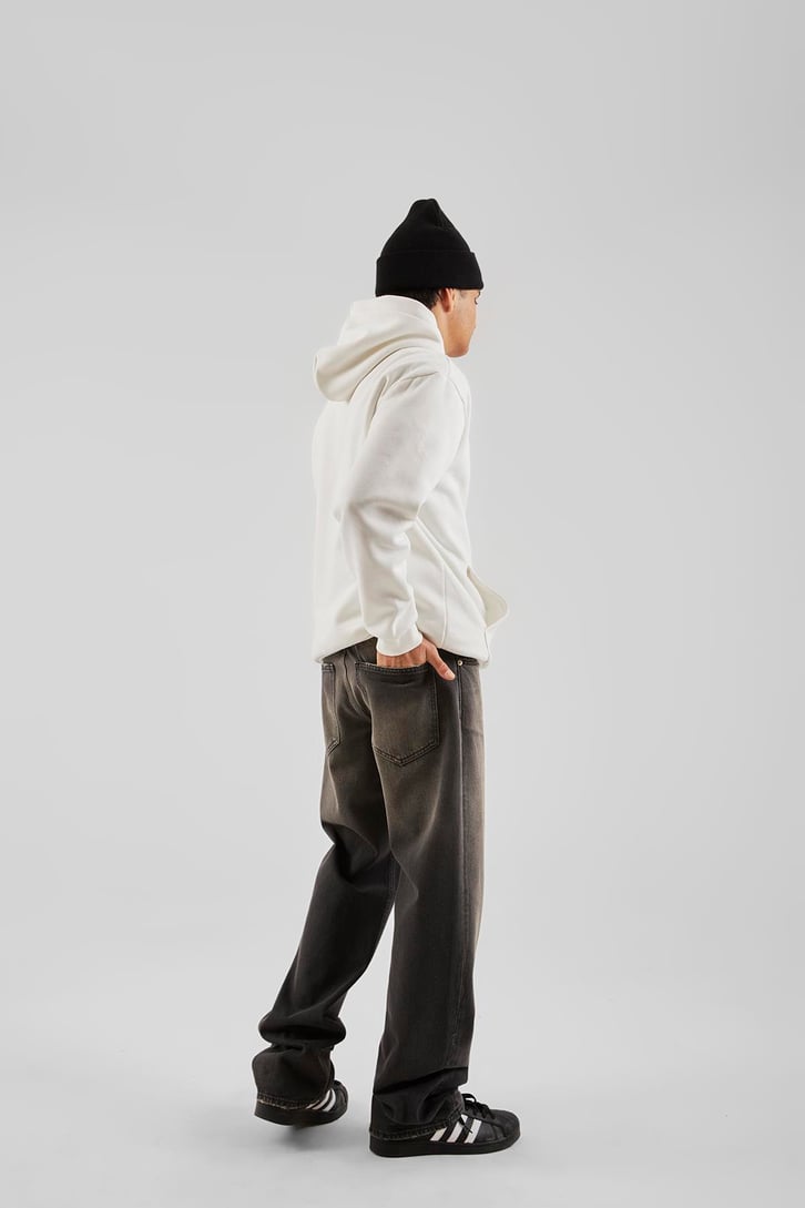 Acid Wash Kahverengi Baggy Jean