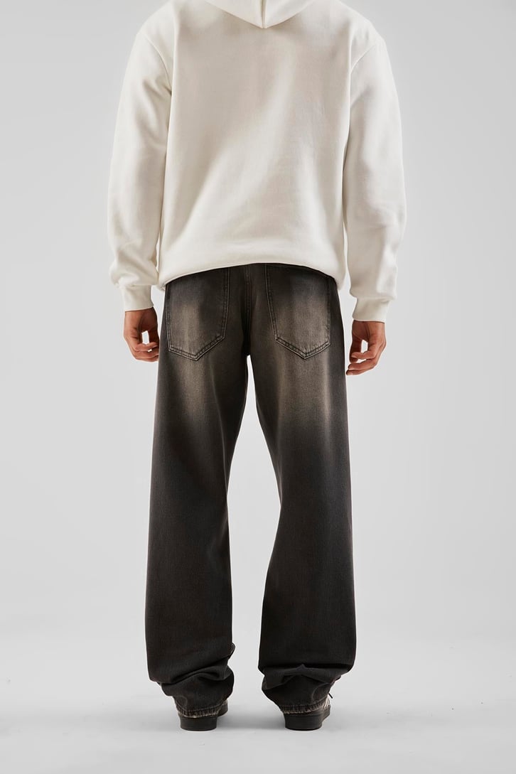 Acid Wash Kahverengi Baggy Jean