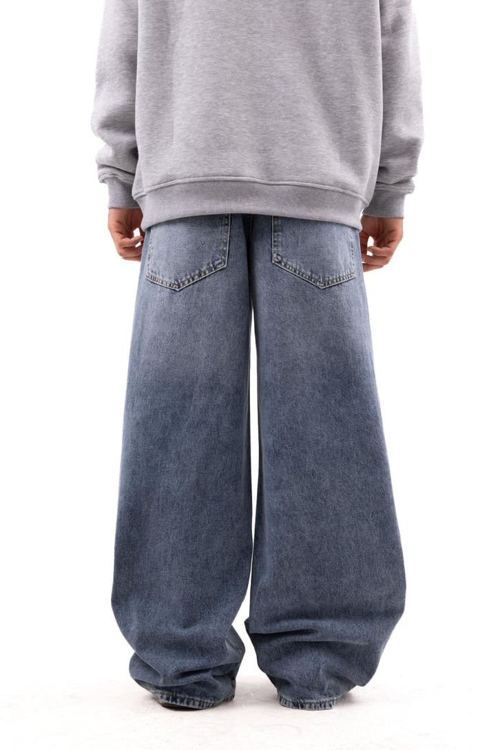 Aestetic Vibe Buz Mavi Baggy Jean