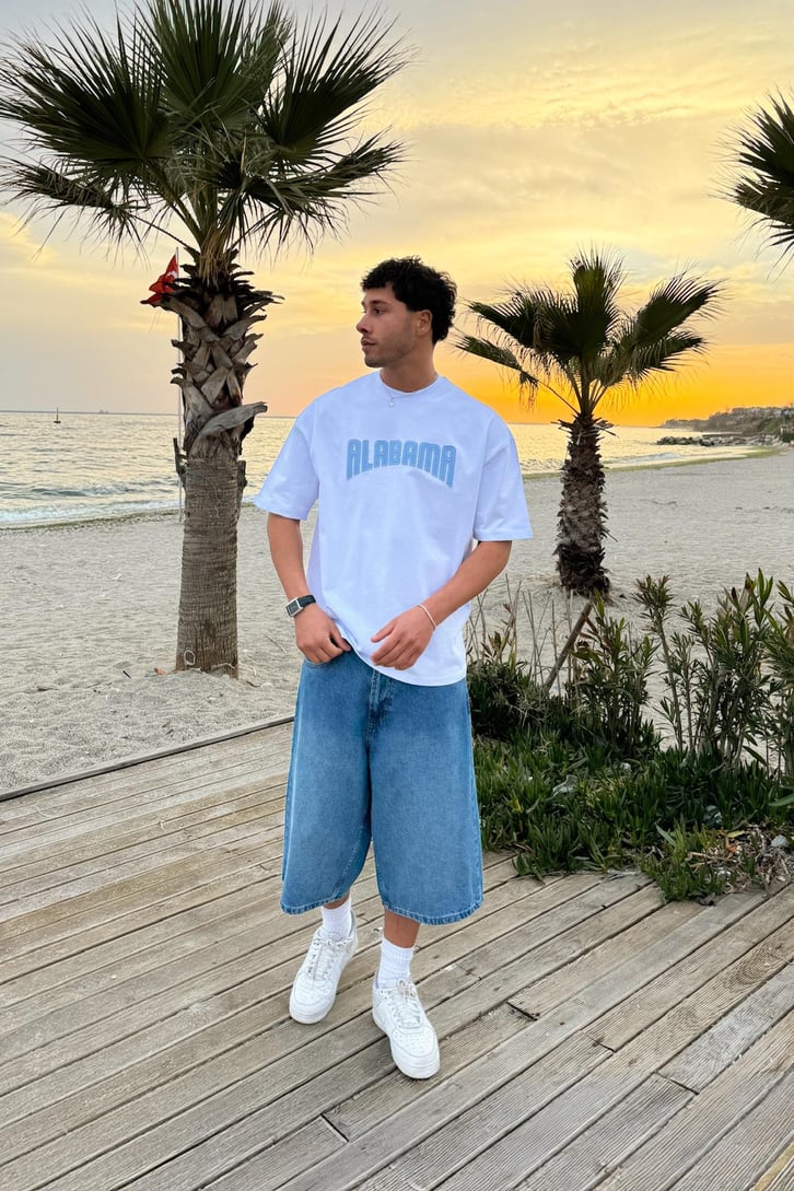 Alabama Nakışlı Oversize Tişört