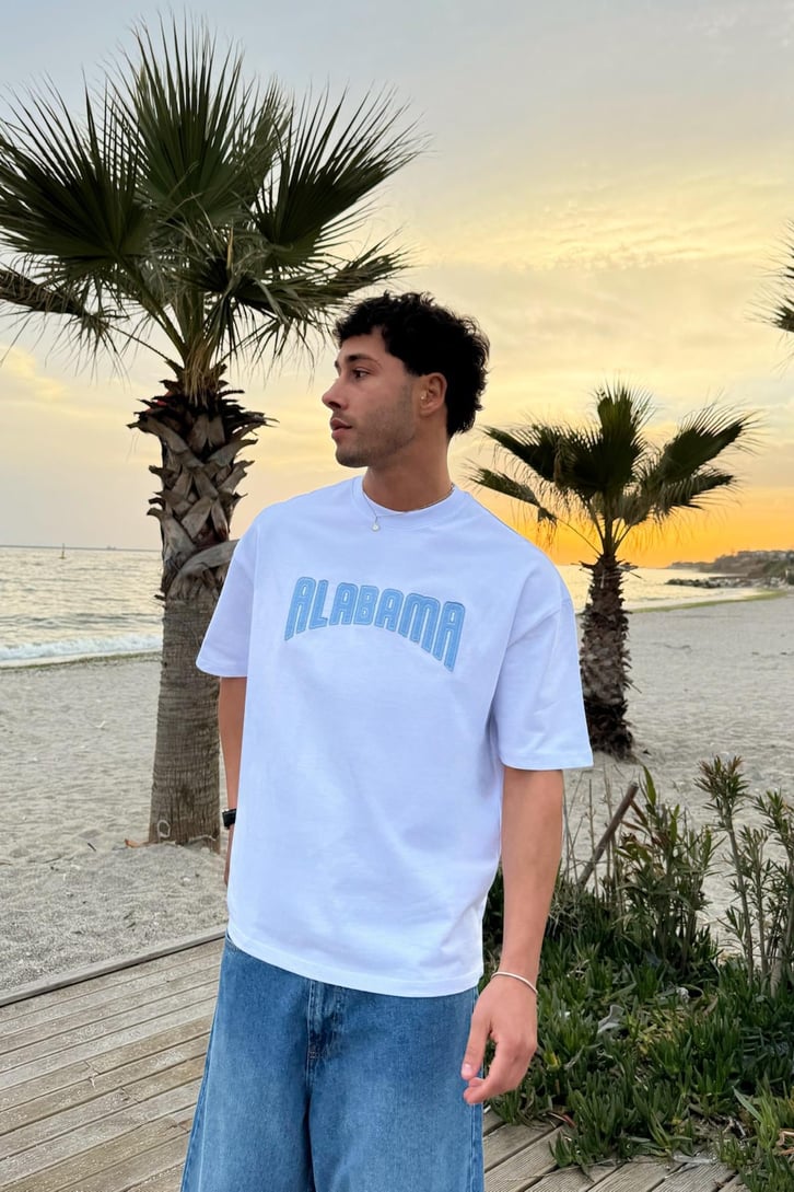 Alabama Nakışlı Oversize Tişört