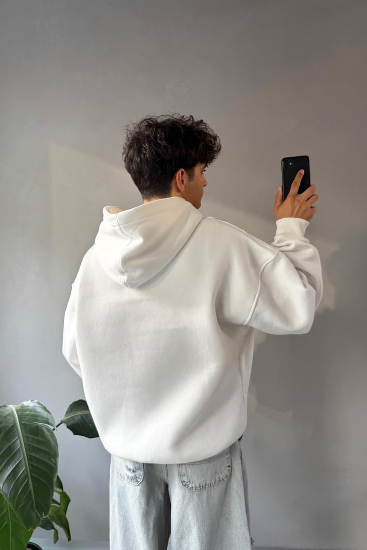 Alaska Nakışlı Oversize Hoodie