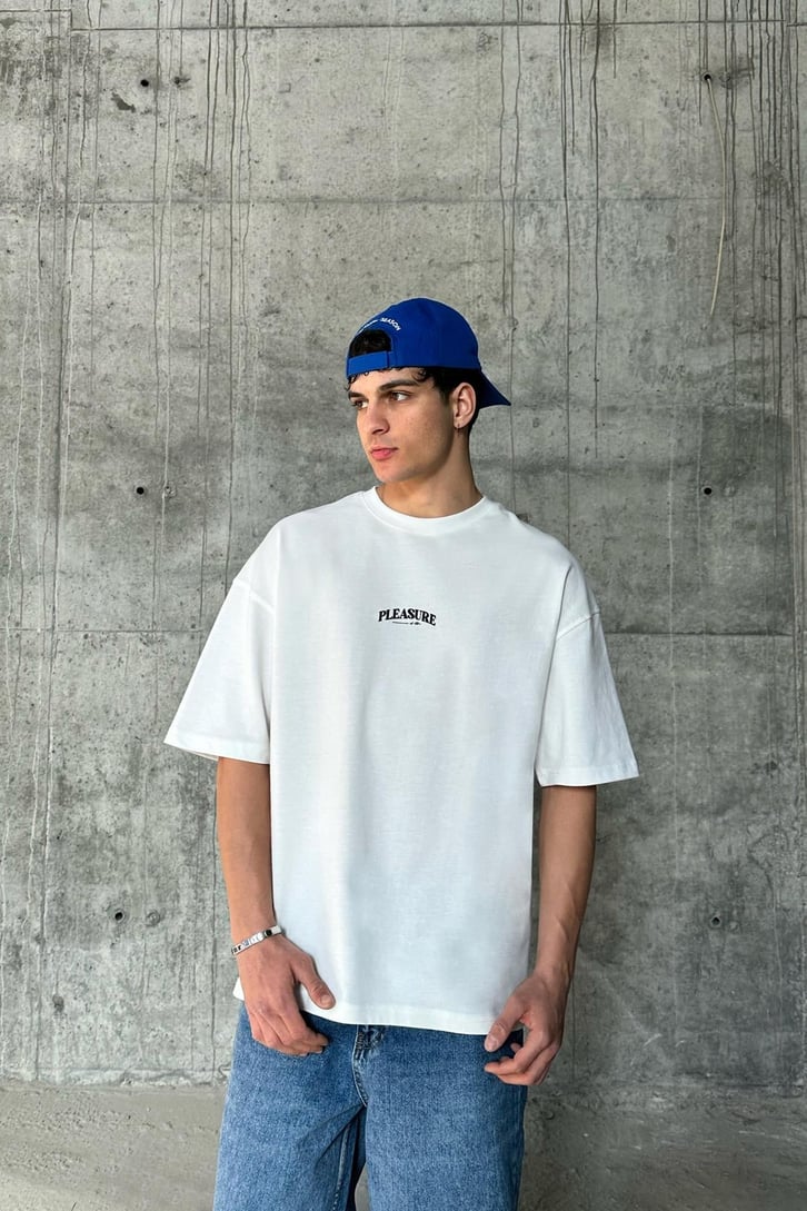 Angel Horse Baskılı Ekru Oversize Tişört