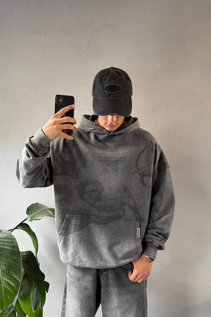 Angel Washed Baskılı Sweatshirt