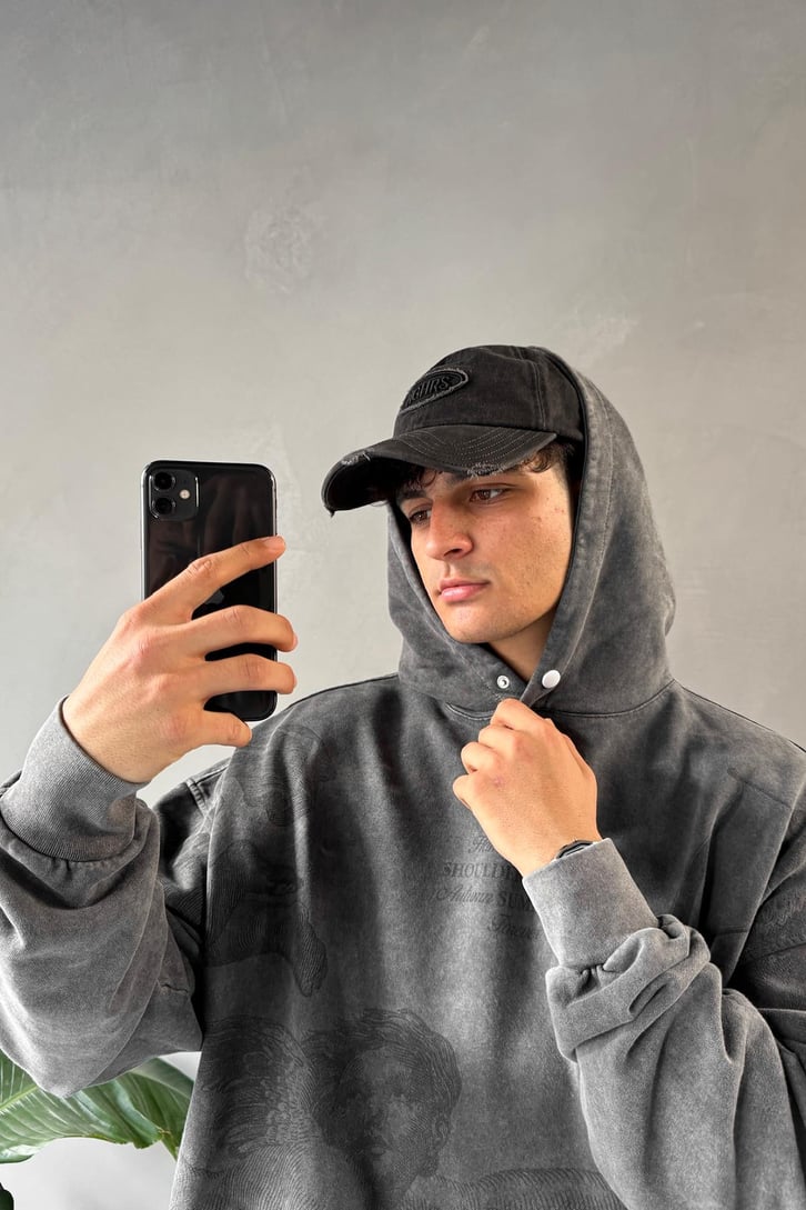 Angel Washed Baskılı Sweatshirt