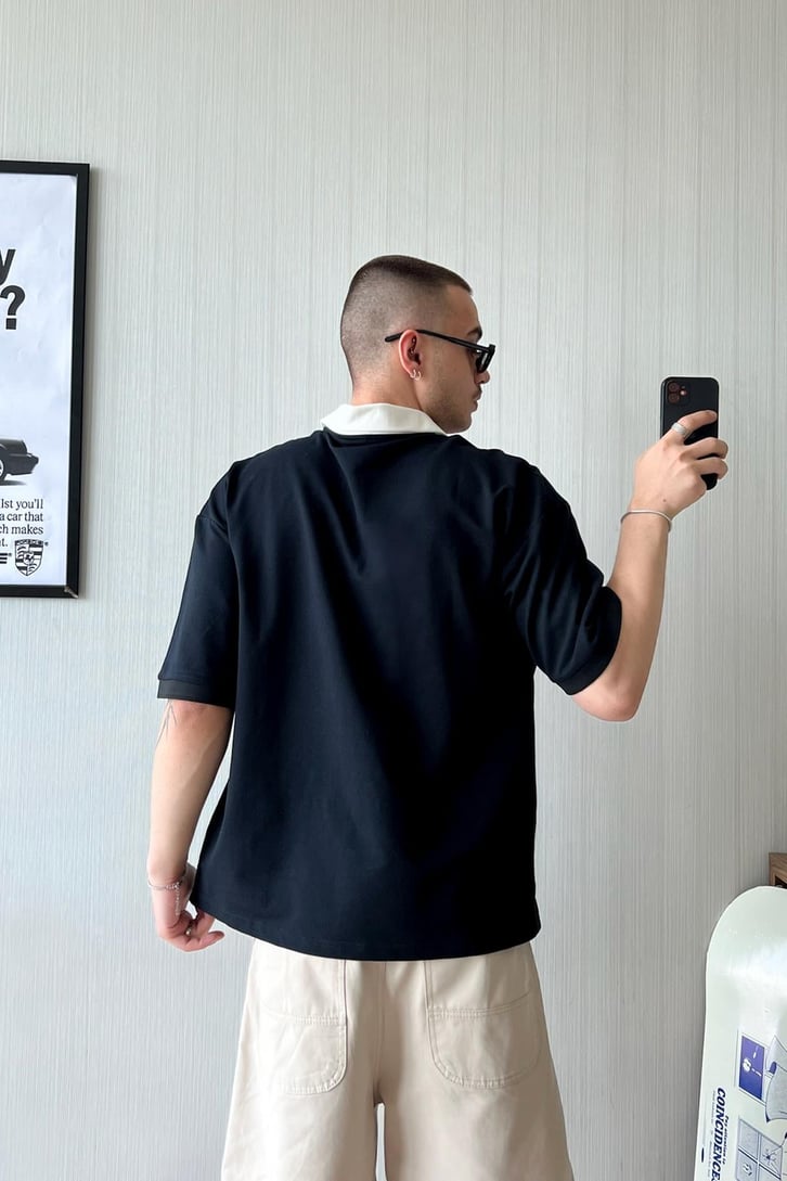 Art Studio Polo Yaka Oversize Tişört