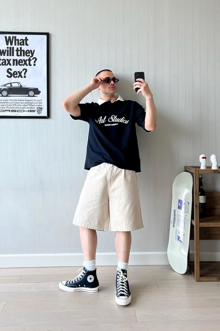 Art Studio Polo Yaka Oversize Tişört