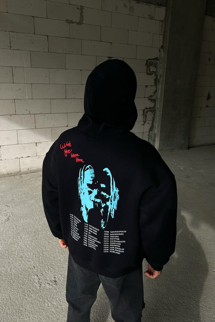 Astroworld Tour Siyah Oversize Sweatshirt