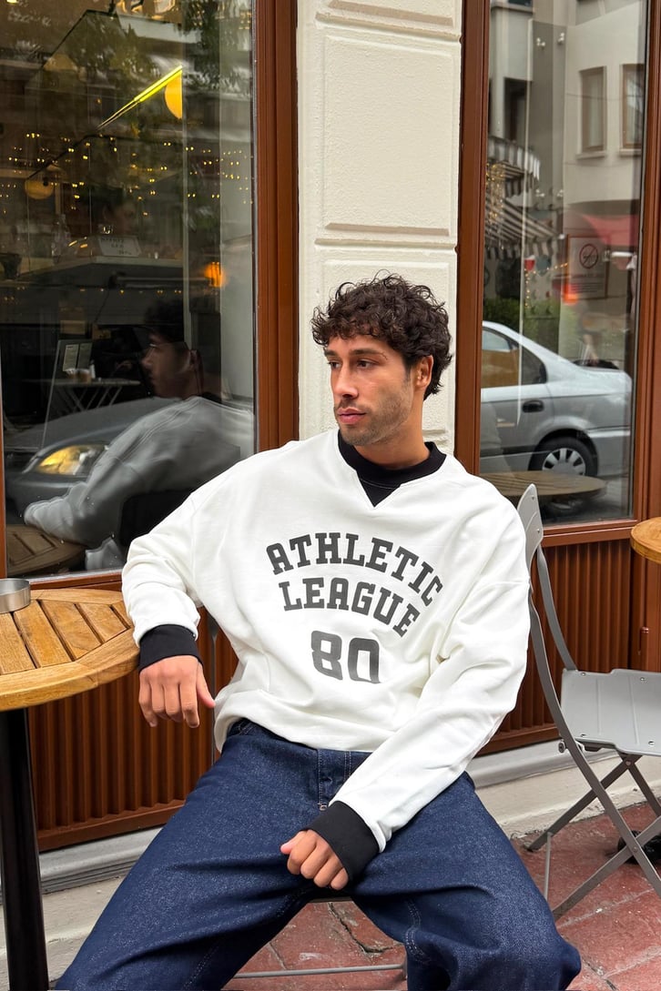 Athletic Baskılı Sweatshirt