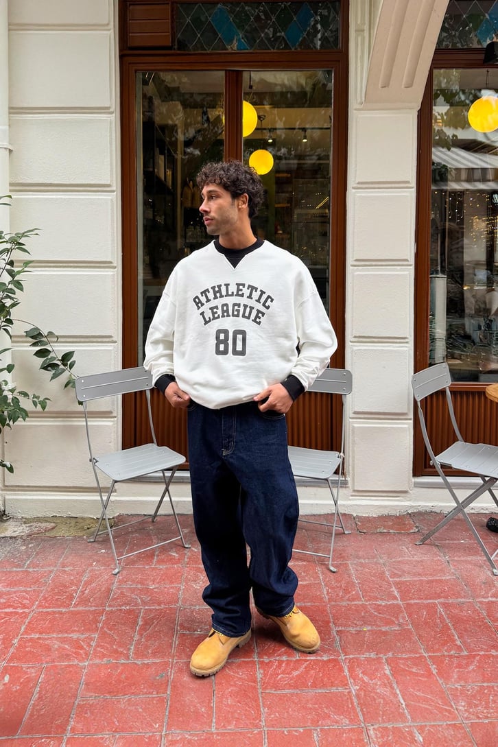 Athletic Baskılı Sweatshirt