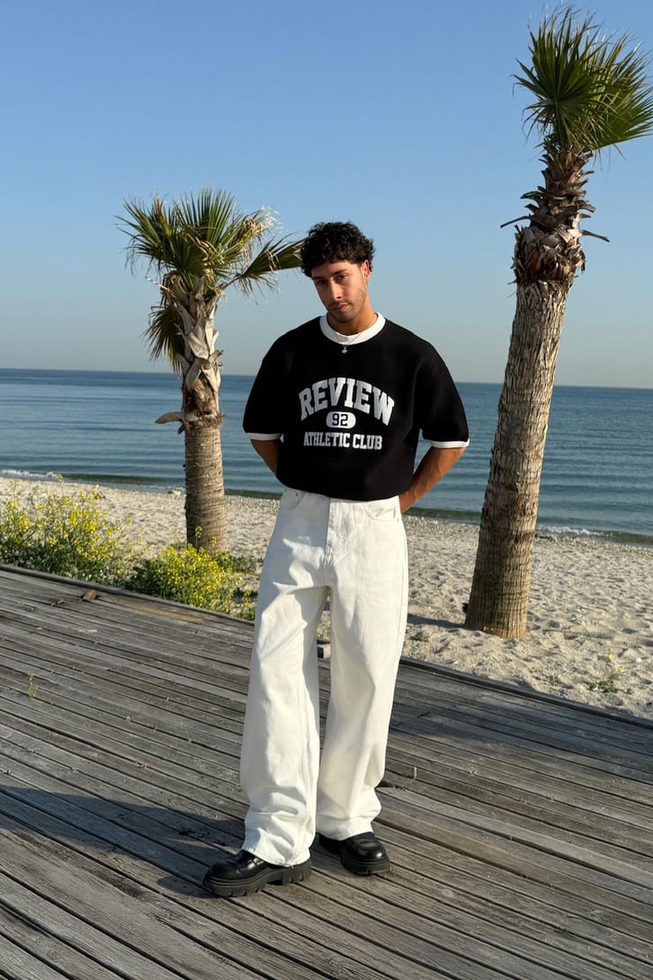 Athletic Club 92 Baskılı Oversize Tişört