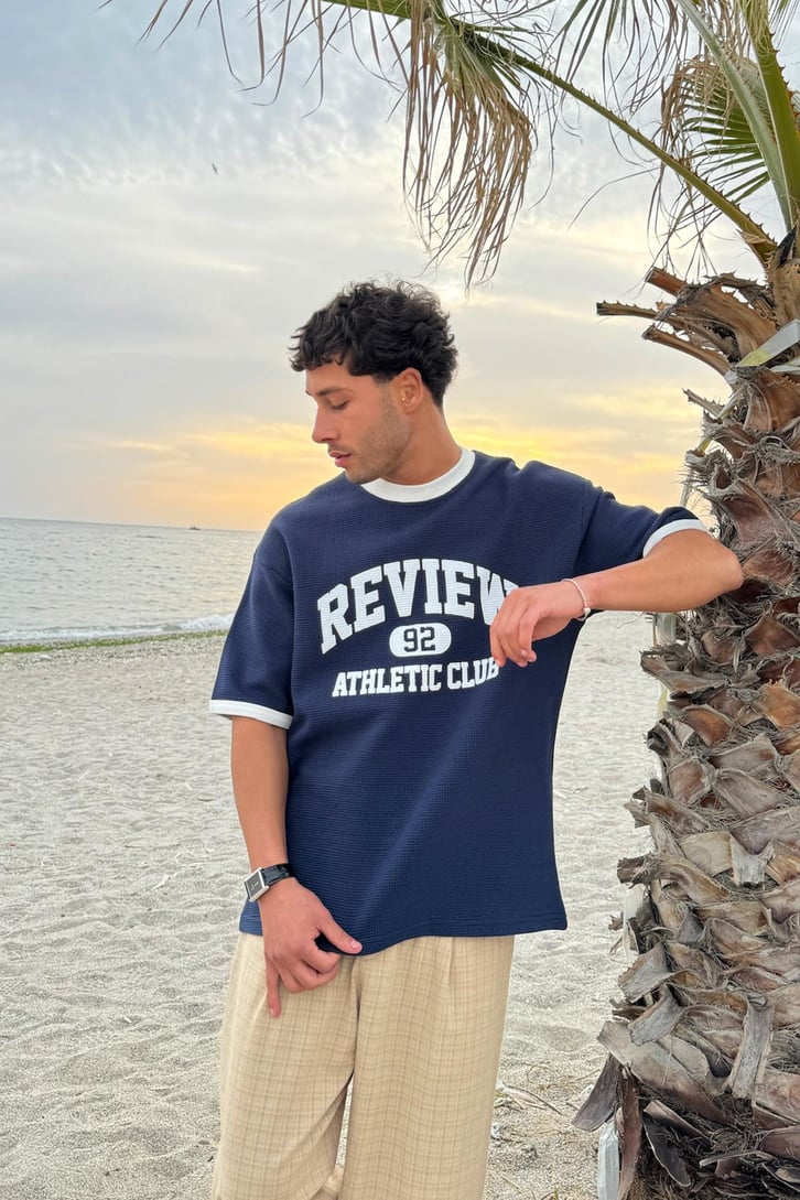 Athletic Club 92 Baskılı Oversize Tişört