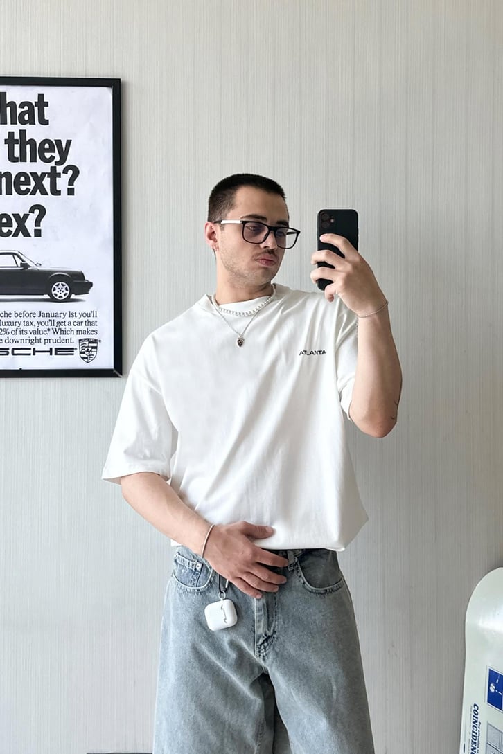 Atlanta Baskılı Oversize Tişört