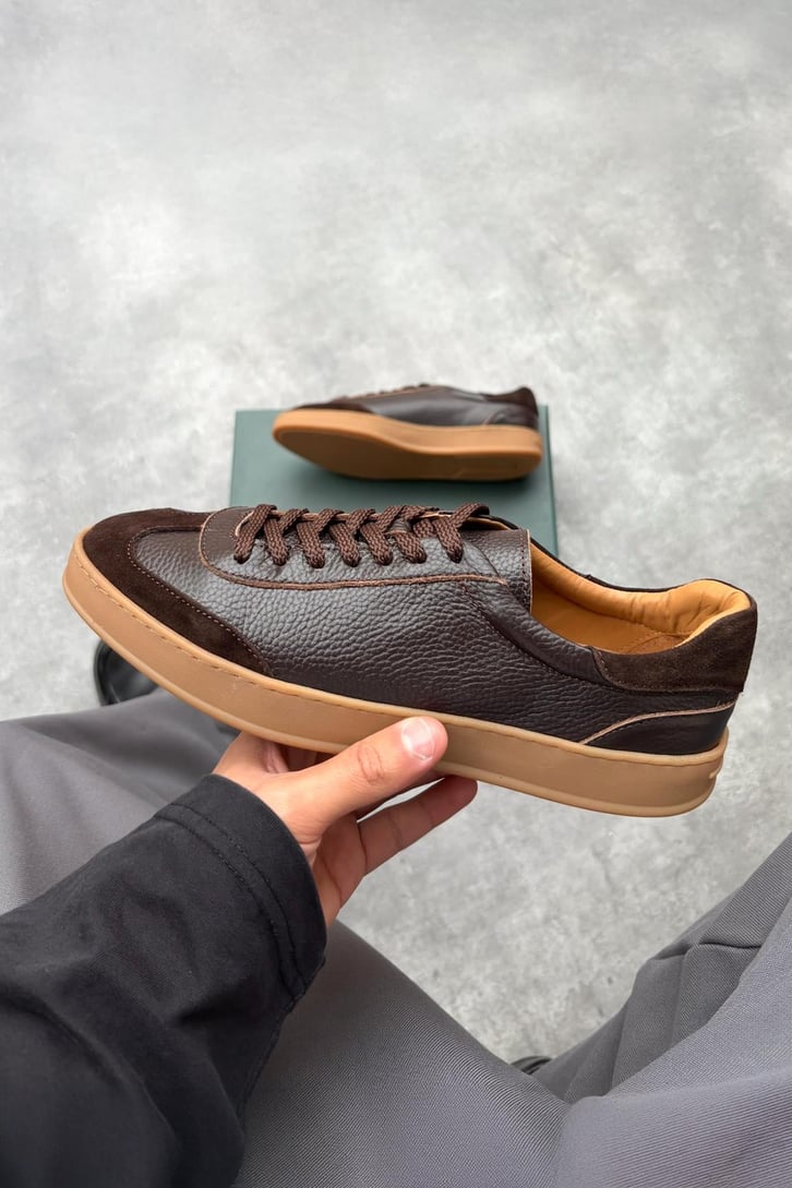 Bağcıklı Deri Sneaker