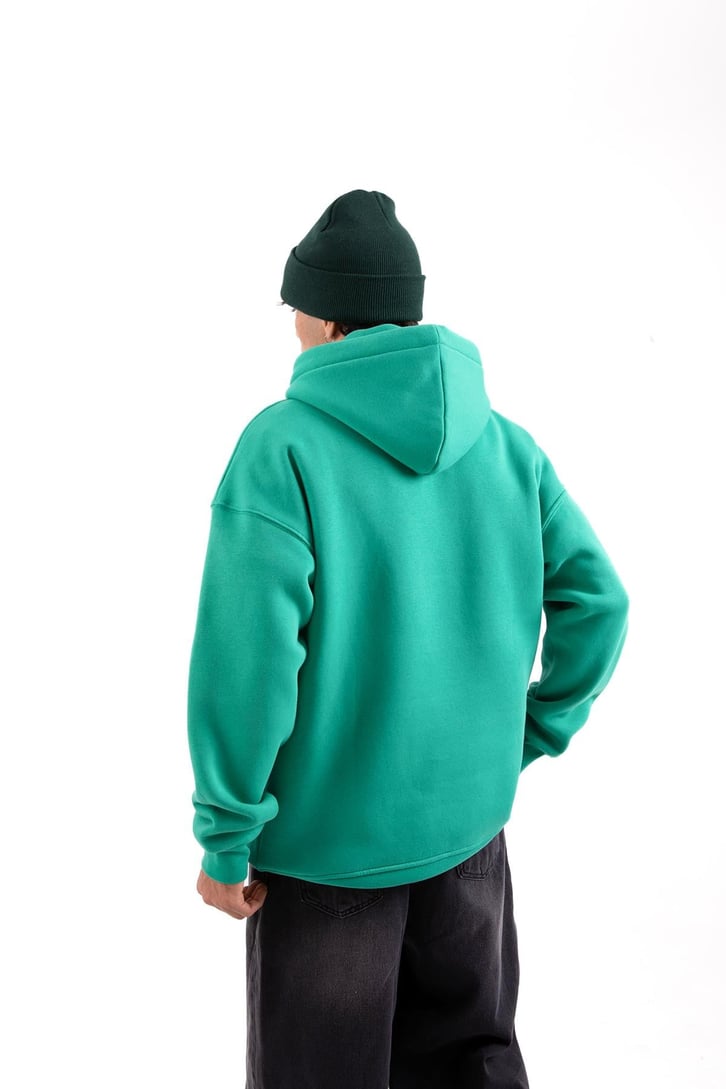 Bail & Plain Nakışlı Siyah Oversize Hoodie