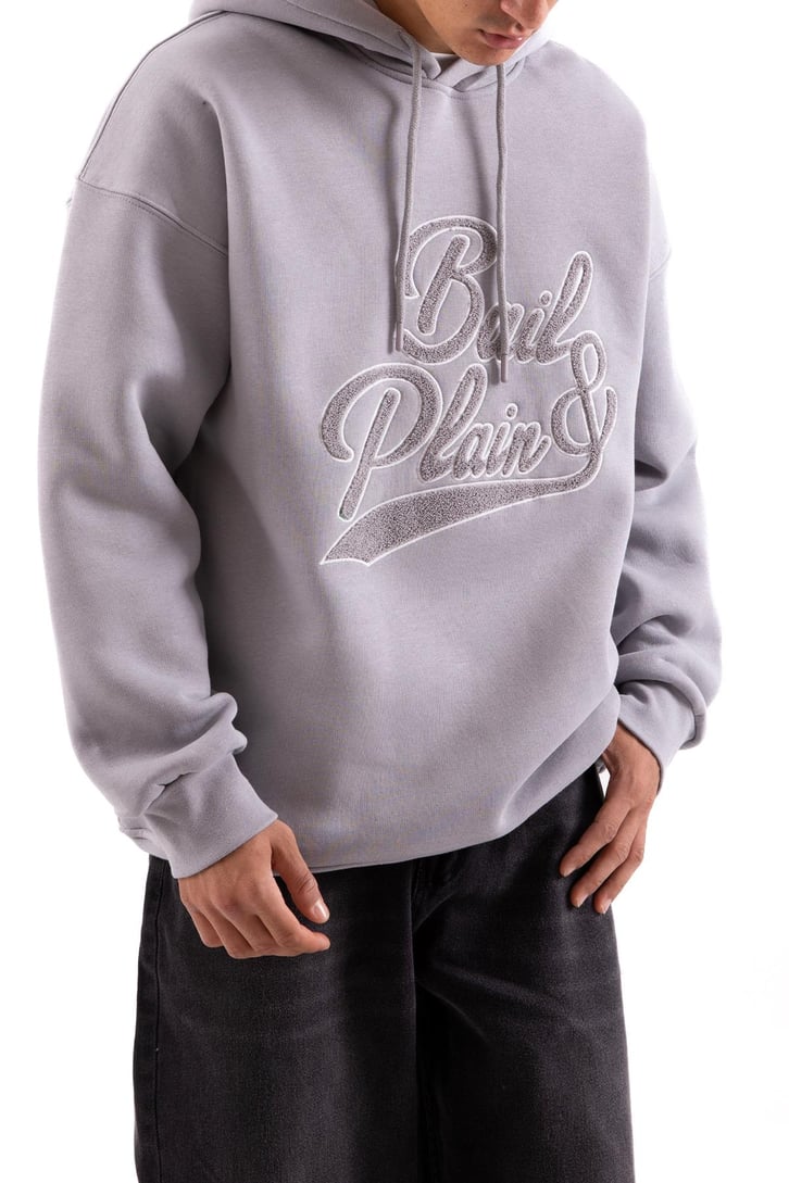 Bail & Plain Nakışlı Siyah Oversize Hoodie