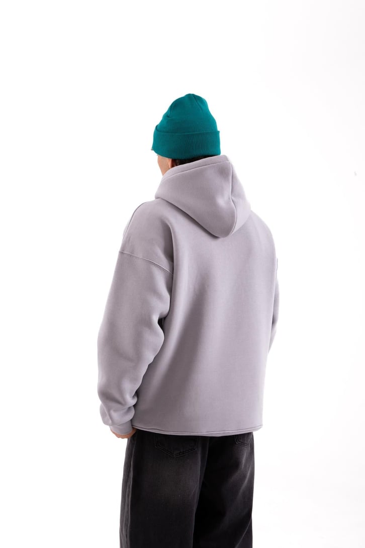 Bail & Plain Nakışlı Siyah Oversize Hoodie