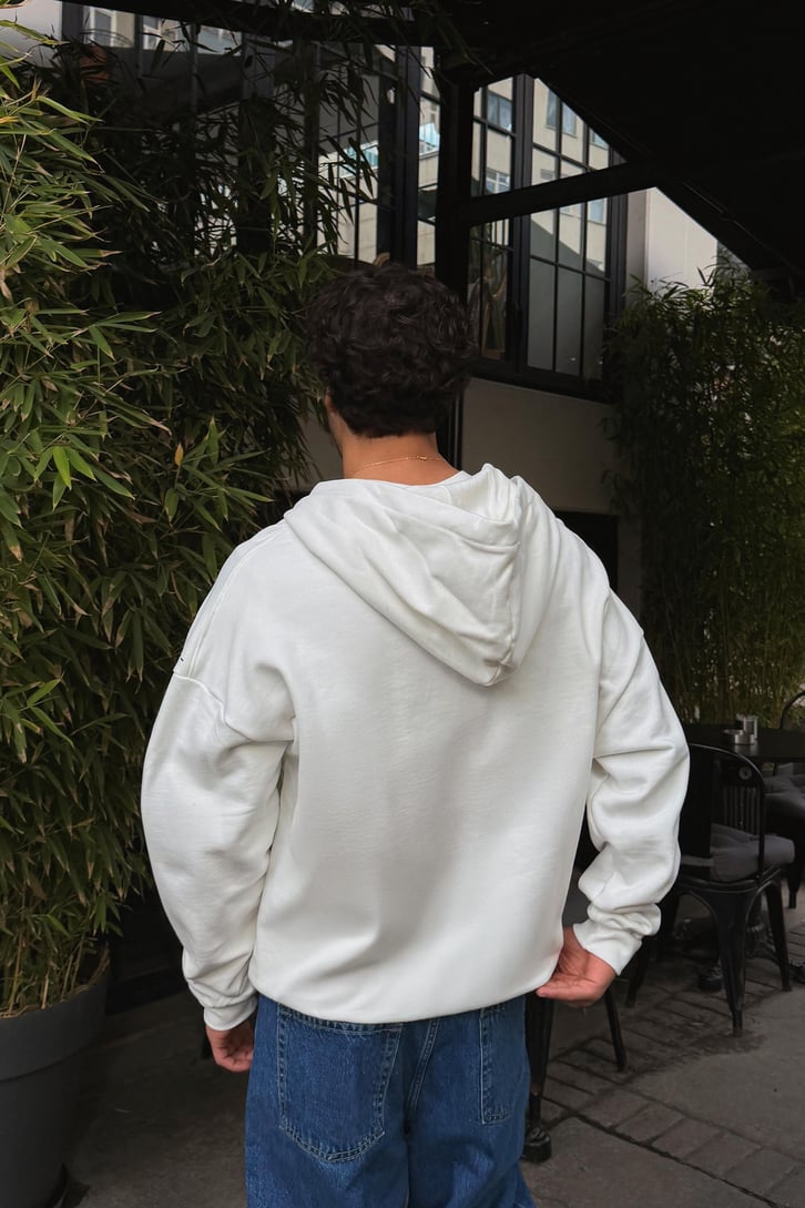 Baklava Desenli Zip Hoodie